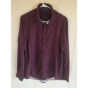 Men’s J.B. Holt By Buckle Burgundy Dot Button-Down Shirt